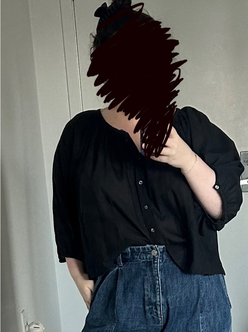 Flowy and Elegant Black Jiana Doen Top